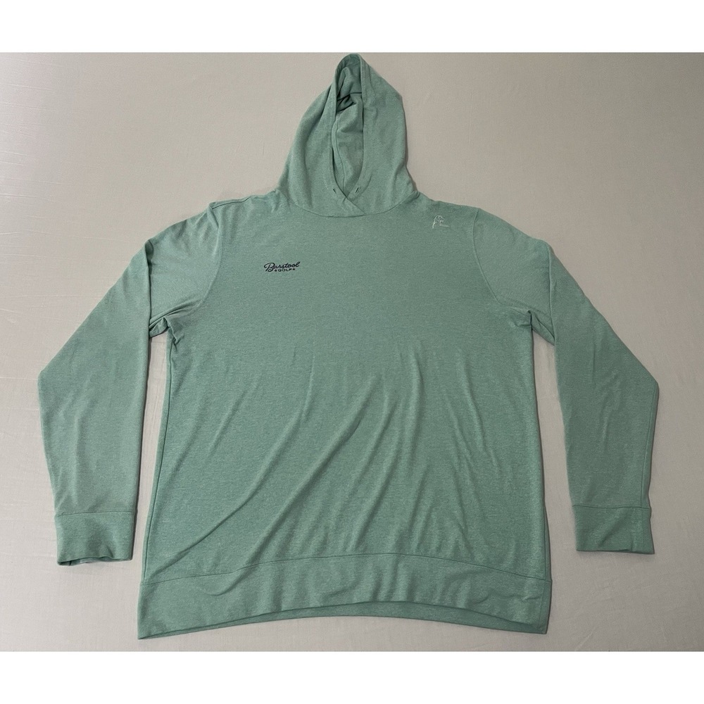 Rhoback Barstool Hoodie Mens M Teal Golf Pullover Sweatshirt